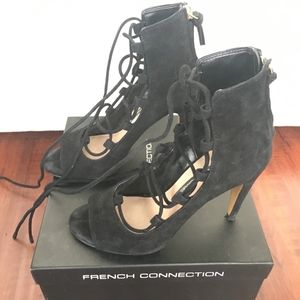 French Connection Narina Lace-Up Ballerina Pumps